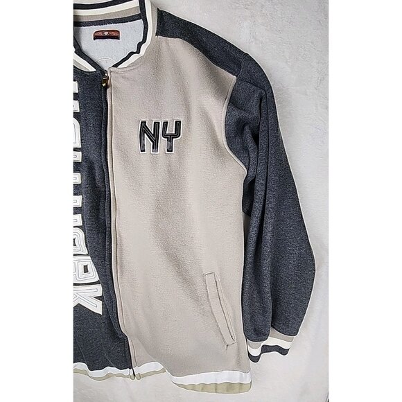 Vtg Veezo Wear Basketball Hoodie New York World Championship Gray/Tan 3XL 2003 - Picture 3 of 12